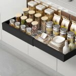 Haigmao 1pcs plateau tiroir coulissant cuisine  largeur rglable 43. 5 - 68x 42x7. 5cm rangement cuisine ...