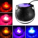 Halloween cauldron mister mist maker smoke fog machine led chaudron sorcire halloween appareil  fume ...