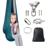 Hamac balan�oire sensorielle pour enfants chaise suspendue � deux niveaux en nylon extensible bicolore ...