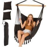Hamac br�silien suspendu campela avec coussins et sac ? style boho int�rieur / ext�rieur 150 kg max