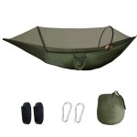 Hamac de camping parachute - nylon 210t - 300 kg - moustiquaire - ultra lger