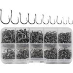 Hame�ons de p�che en acier au carbone - lot de 600 - 3 � 12 # - barbel�s - argent - pointe daiguille