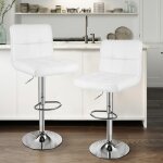 Hamlody lot de 2 tabouret de bar - chaises de bar avec repose - pieds - pivotants avec dossier - cuir ...
