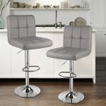 Hamlody lot de 2 tabouret de bar - chaises de bar avec repose - pieds - pivotants avec dossier - cuir ... Hamlody lot de 2 tabouret de bar - chaises de bar avec repose - pieds - pivotants avec dossier - cuir ...