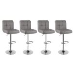 Hamlody lot de 4 tabouret de bar - chaises de bar avec repose - pieds - pivotants avec dossier - cuir ... Hamlody lot de 4 tabouret de bar - chaises de bar avec repose - pieds - pivotants avec dossier - cuir ...