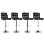 Hamlody lot de 4 tabouret de bar - chaises de bar avec repose - pieds - pivotants avec dossier - cuir ... Hamlody lot de 4 tabouret de bar - chaises de bar avec repose - pieds - pivotants avec dossier - cuir ...