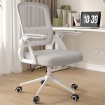 Hamlody chaise de bureau - hauteur rglable - fauteuil ergonomique en maille respirante - gris