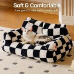 Haopyou grand lit pour chat 66 x 48 cm canap - lit moelleux et mignon pour chiens de taille moyenne et ...