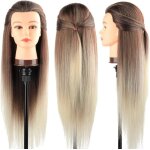 Haopyou tete a coiffer 66cm tte de coiffure 100 de cheveux synthtiques ttes d39exercice pour le salon ...