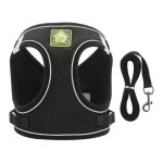 Harnais anti - vasion chat l ? harnais rglable et rflchissant pour chatchaton respirant noir