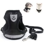 Harnais chat pour adulte colliers harnais et laisses pour chats chihuahua harnais chaton avec anti - ...