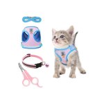 Harnais chat anti vasion ensemble harnais et laisses pour chats harnais chaton rflchissant avec laisse ...