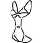 Le harnais complet gothique ajustable en cuir pour femme cre une lingerie avec bandoulire