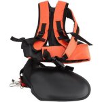 Harnais de d�broussailleuse - professionnel - double courroie - r�partition du poids - couleur orange ...