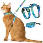 Harnais et laisse pour chat - harnais réglable anti - fugue pour chat confortable doux et léger utilisation ... Harnais et laisse pour chat - harnais réglable anti - fugue pour chat confortable doux et léger utilisation ...