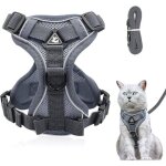 Harnais r�glable anti - �clatement pour chat avec laisse - harnais souple pour chat - harnais de poitrine ...