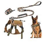Harnais tactique pour chien l avec laisse et pochette � sacs r�glable poign�e solide confort et s�curit� ...