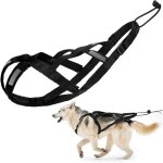 Harnais de traction pour chien en nylon avec bande r�fl�chissante pour cani - vtt ski attel� et tra�neau ...