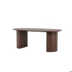 Hrn table de salle  manger ovale 90x200 cm mocca.