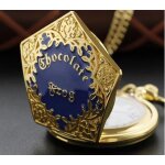 Montre de poche - harry potter - chocogrenouille - acier dor - 46 cm - mixte