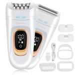 Hatteker �pilateur �lectrique femme 2 - en - 1 ? rasoir & �pilateur avec lame en acier inoxydable recharge ...