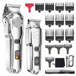 Hatteker kit de tondeuse � cheveux tondeuse � barbe ipx7 tondeuse lame en t professionnelle usb rechargeable ...