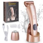 Hatteker rasoir electrique pour femmes lady epilateur etanche avec tte amovible 2 en 1