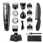Hatteker tondeuse cheveux homme 5 en 1 ? tondeuse barbe corps nez oreilles �tanche rechargeable