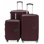 Hauptstadtkoffer set 3 valises mitte - abs rigide bordeaux 55 / 68 / 77 cm tsa 4 roulettes silencieuses ...