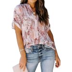 Haut femme �t� coupe ample xl manches courtes col v tunique l�g�re et a�r�e pour quotidien travail et ...