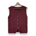 Haut / gilet sans manches en tricot maille - mode femme confortable et lgant