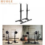 Hauteur r�glable de 105 � 160 cm support multifonctionnel pour squats avec halt�res s�parable noir.