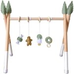 Hb. ye portique d?veil en bois bb jouet montessori gym d?activite centre - 19