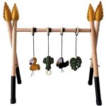 Hb. ye portique d?veil en bois bb jouet montessori gym d?activite centre - 6