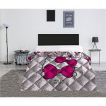 Hello kitty couette matelasse imprime rversible 240x220 cm pour lit double