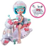 Hello kitty super fans 20 cm poupée rose avec scooter et accessoires Hello kitty super fans 20 cm poupée rose avec scooter et accessoires