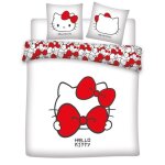 Hello kitty parure de lit double polycoton imprime rversible housse de couette 240x220 cm taies d?oreiller ...