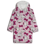 Hello kitty plaid polaire enfant  capuche taille unique 7  14 ans doux et confortable