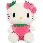 Hello kitty poupe peluche rose fraise style jouets en peluche cadeaux de vacances pour les enfants poupe ...
