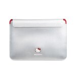 tui pour ordinateur portable - hello kitty - 13 / 14 - argent - pu - mtal