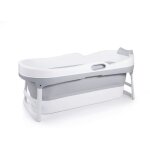 Hellobath baignoire pliable - xl james (basic) - gris clair - 148 cm - baignoire  hanches pour adultes ...