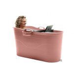 Hellobath baignoire portable - seau de bain xl (confort) - terre cuite - 122 cm - bain assis adultes ...