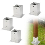 Hengda 100x100 mm pied de poteau carr� pied de poteau � visser support de poteau support pied de poteau ...