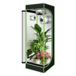 Hengda chambre de culture tente d �levage de plantes plastique reflexif assombri 40x40x120cm noir
