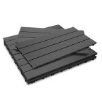 Hengda dalle terrasse bois composite 30x60 cm revtement de sol pour extrieur anthracite lot de 18 3m ...