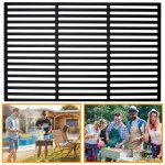 Hengda grille de cuisson en fonte �maill�e grille de barbecue accessoire pour barbecue � gaz rectangulaire ...