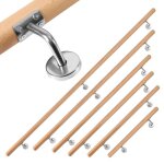 Hengda main courante htre 120cm main courante ronde bois jusqu 2 mtres avec chevilles mtalliques ...