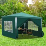 Hengda tente de r�ception vert 3x3 m - fournitures de jardin auvent accessoires ext�rieurs parasol