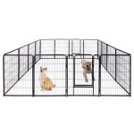 Hengmei 16 pi�ces parc pour chiot pour animaux avec porte enclos pour chiots 65 x 80 cm enclos pour chien ...