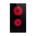 Hermitlux plaque vitrocramique 2 foyers 29 cm 9 niveaux de puissance 3000w commande tactile